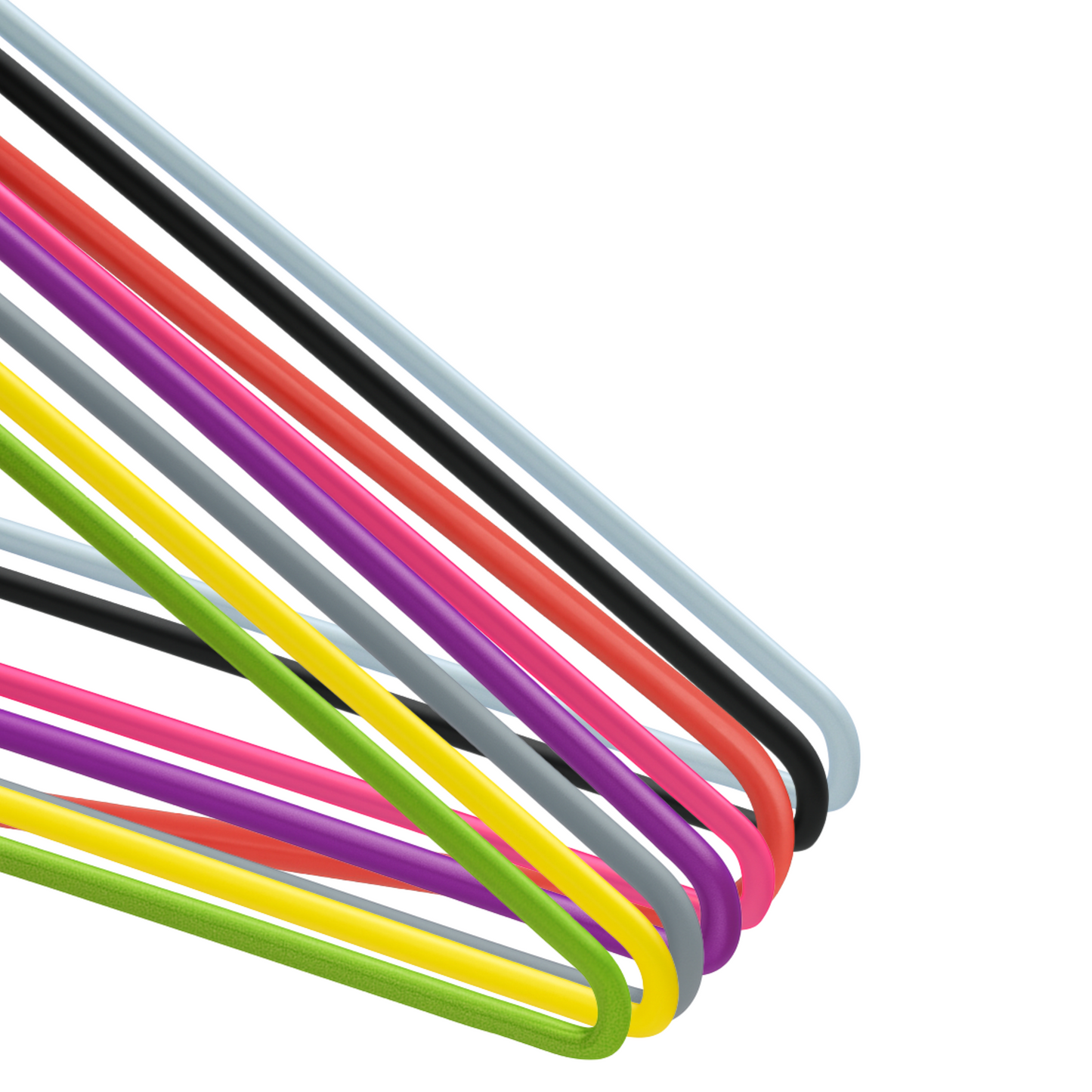 Rainbow Wire Coat Hangers - Plain
