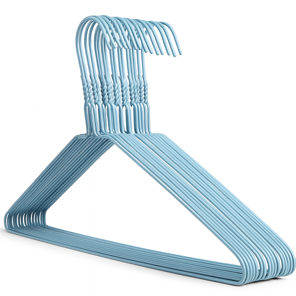 White Metal Coat Hangers - Plain