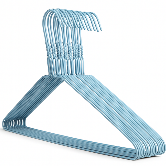 White Metal Coat Hangers - Plain