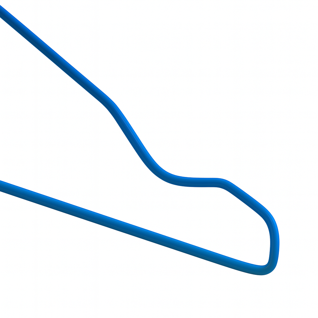 Blue Wire Coat Hangers - Notched