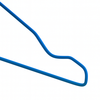 Blue Wire Coat Hangers - Notched