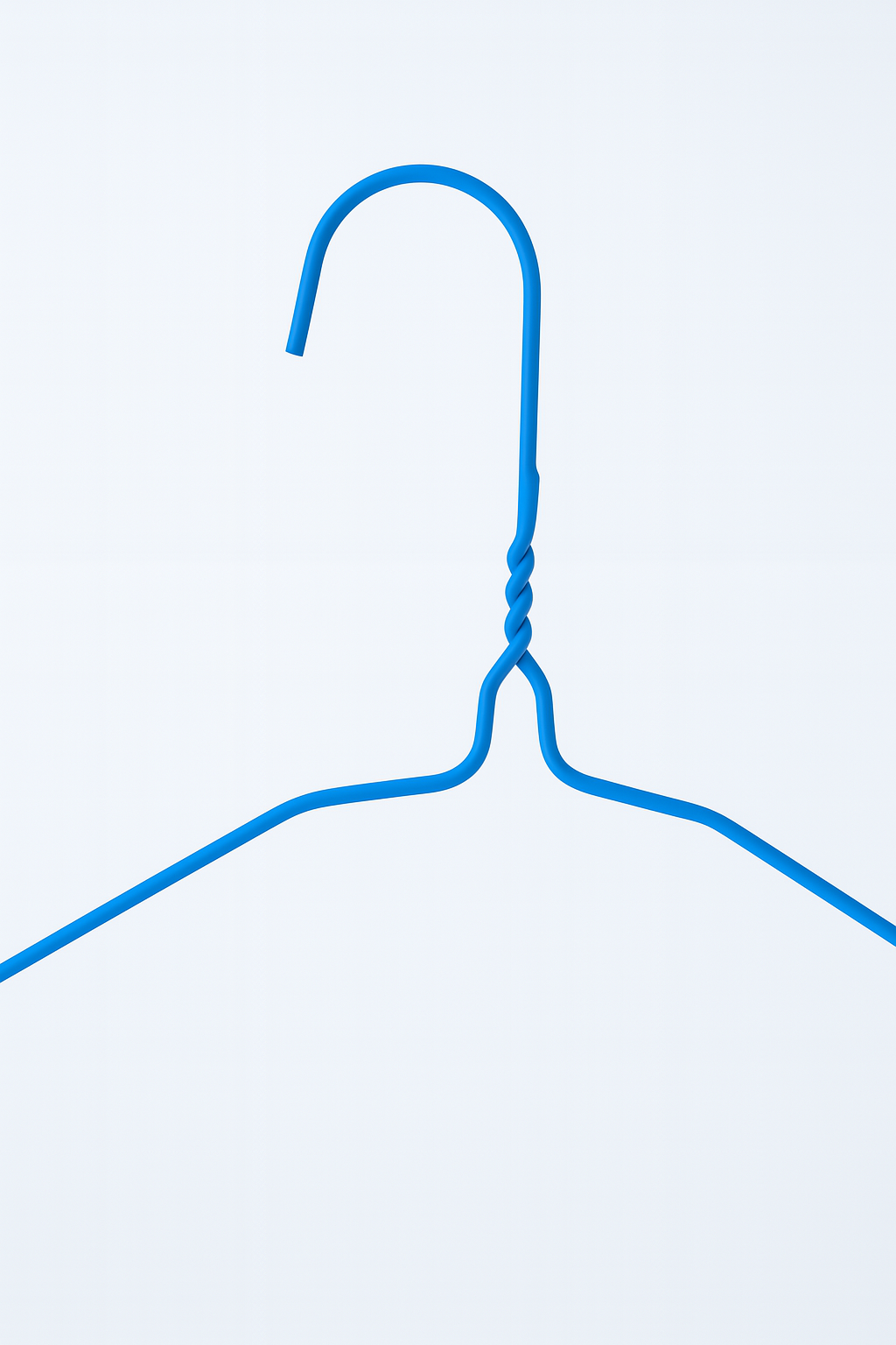 Blue Wire Coat Hangers - Notched