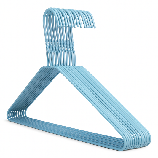 Premium White Metal Coat Hangers 10 Gauge - Plain