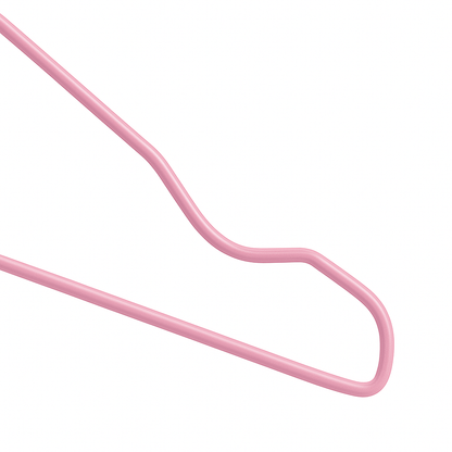 Premium Pink  Metal Coat Hangers 10 Gauge - Notched