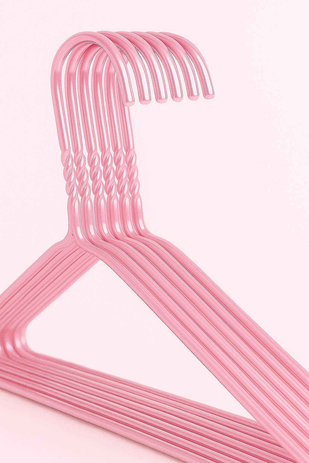 Premium Pink  Metal Coat Hangers 10 Gauge - Notched