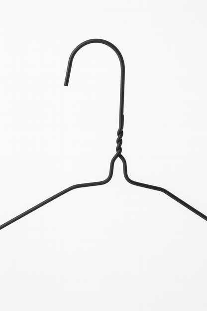 Black Metal Coat Hangers - Plain