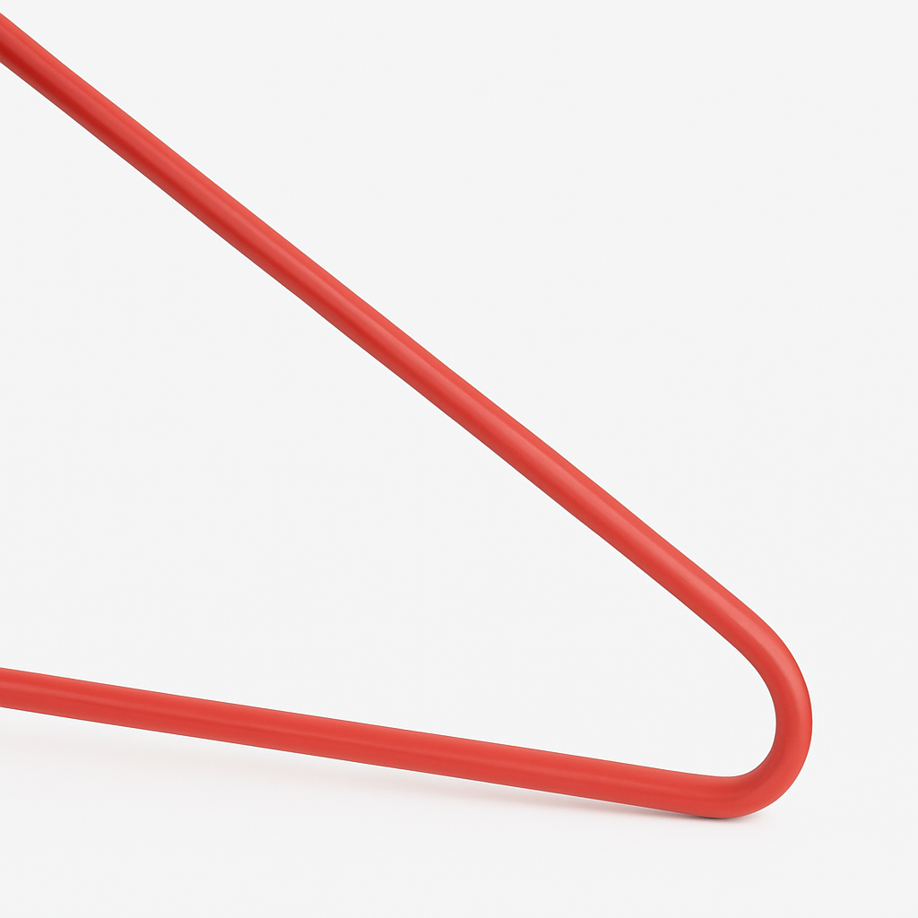 Red Metal Coat Hangers - Plain