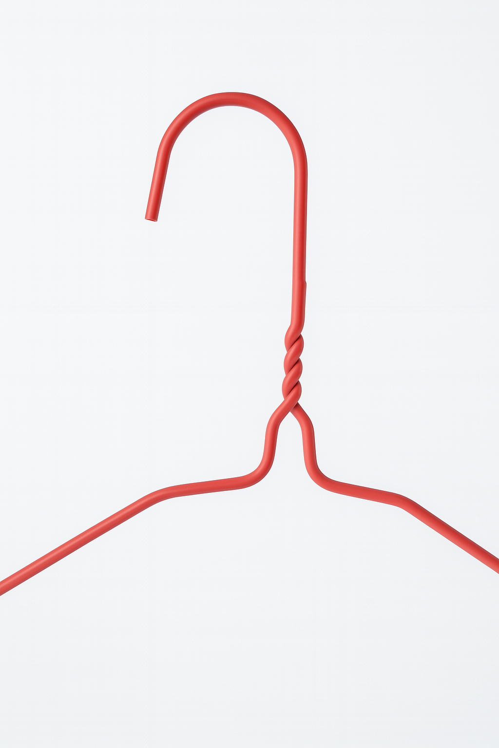 Red Metal Coat Hangers - Plain