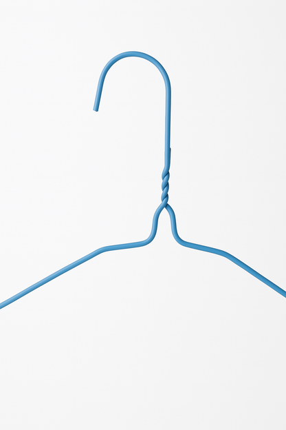 Blue Metal Coat Hangers - Plain