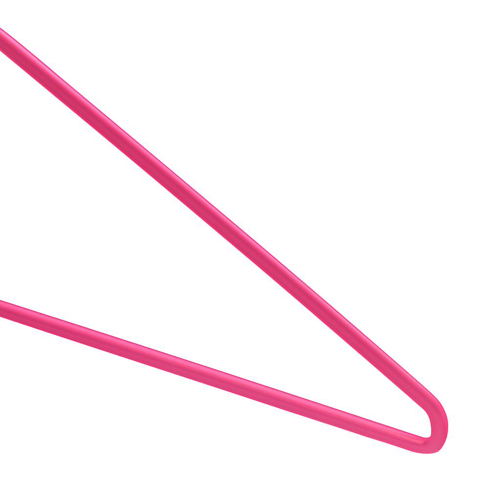 Pink Metal Coat Hangers - Plain