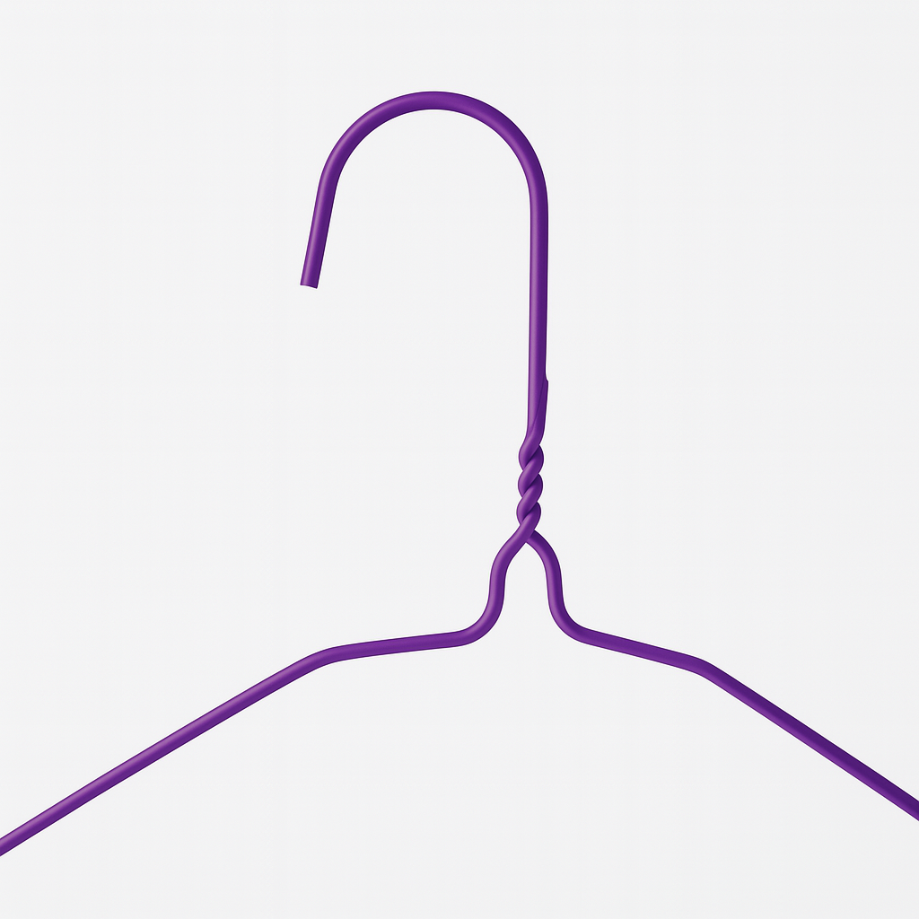 Purple Metal Coat Hangers - Plain