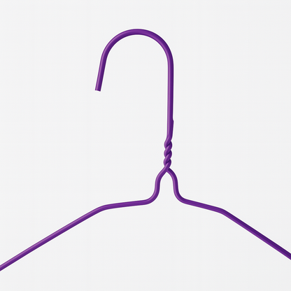 Purple Metal Coat Hangers - Plain