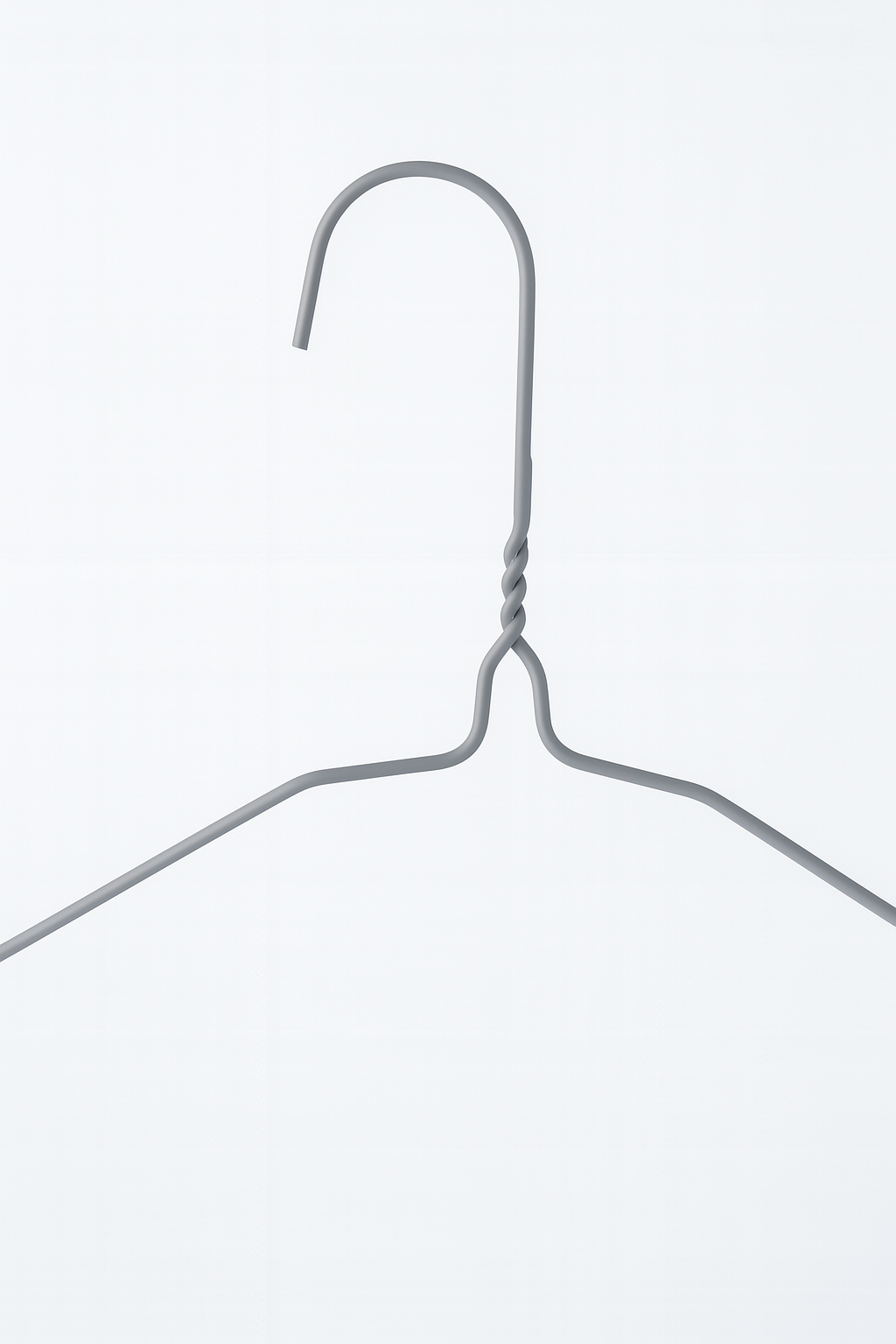 Grey Metal Coat Hangers - Plain
