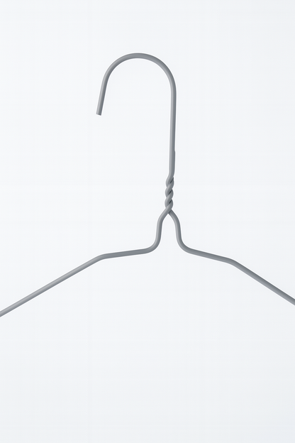 Grey Metal Coat Hangers - Plain