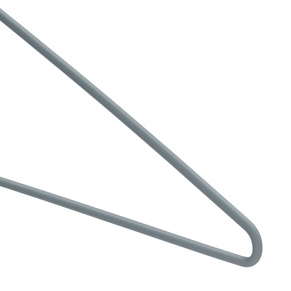 Grey Metal Coat Hangers - Plain