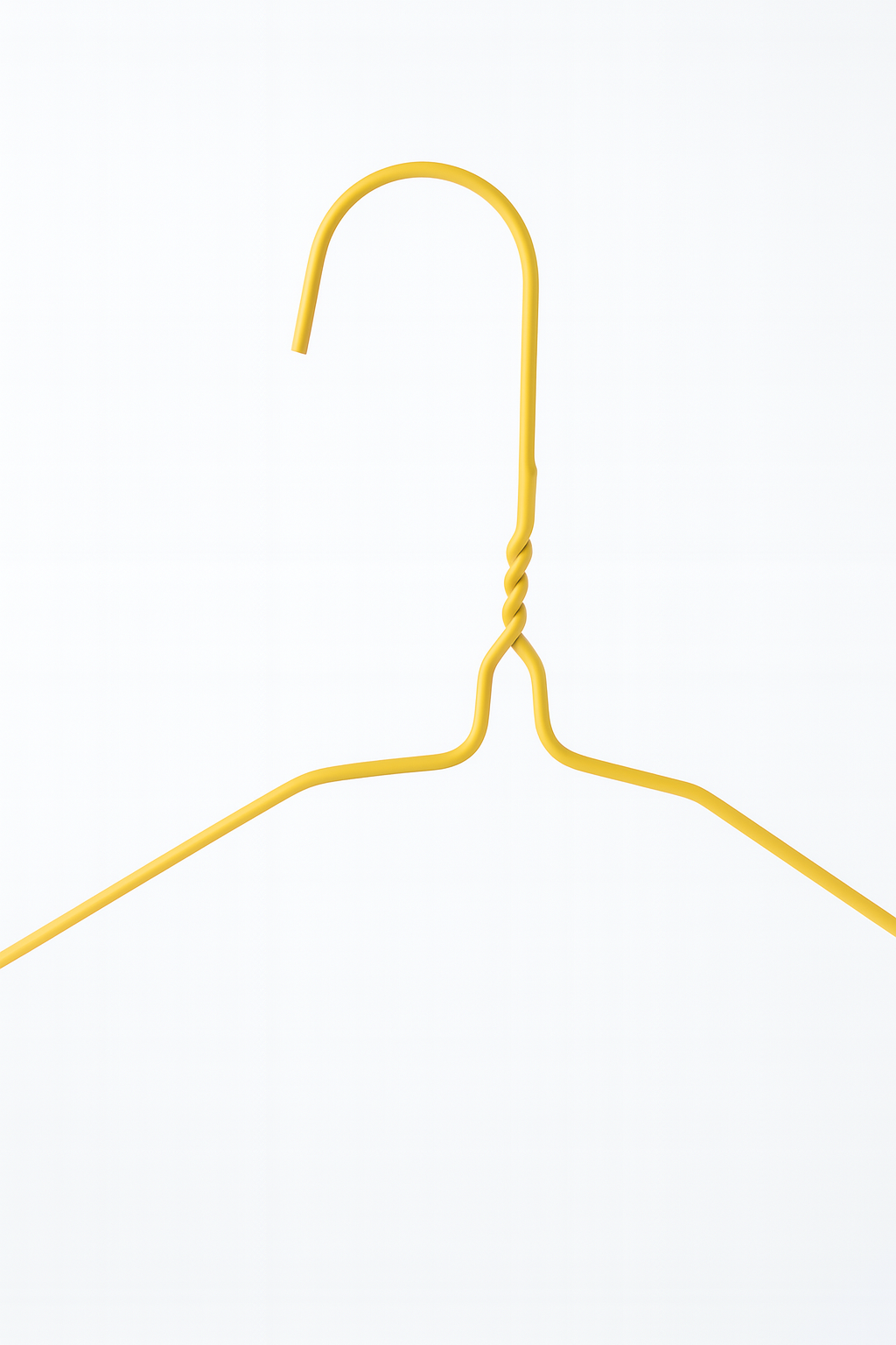 Yellow Metal Coat Hangers - Plain