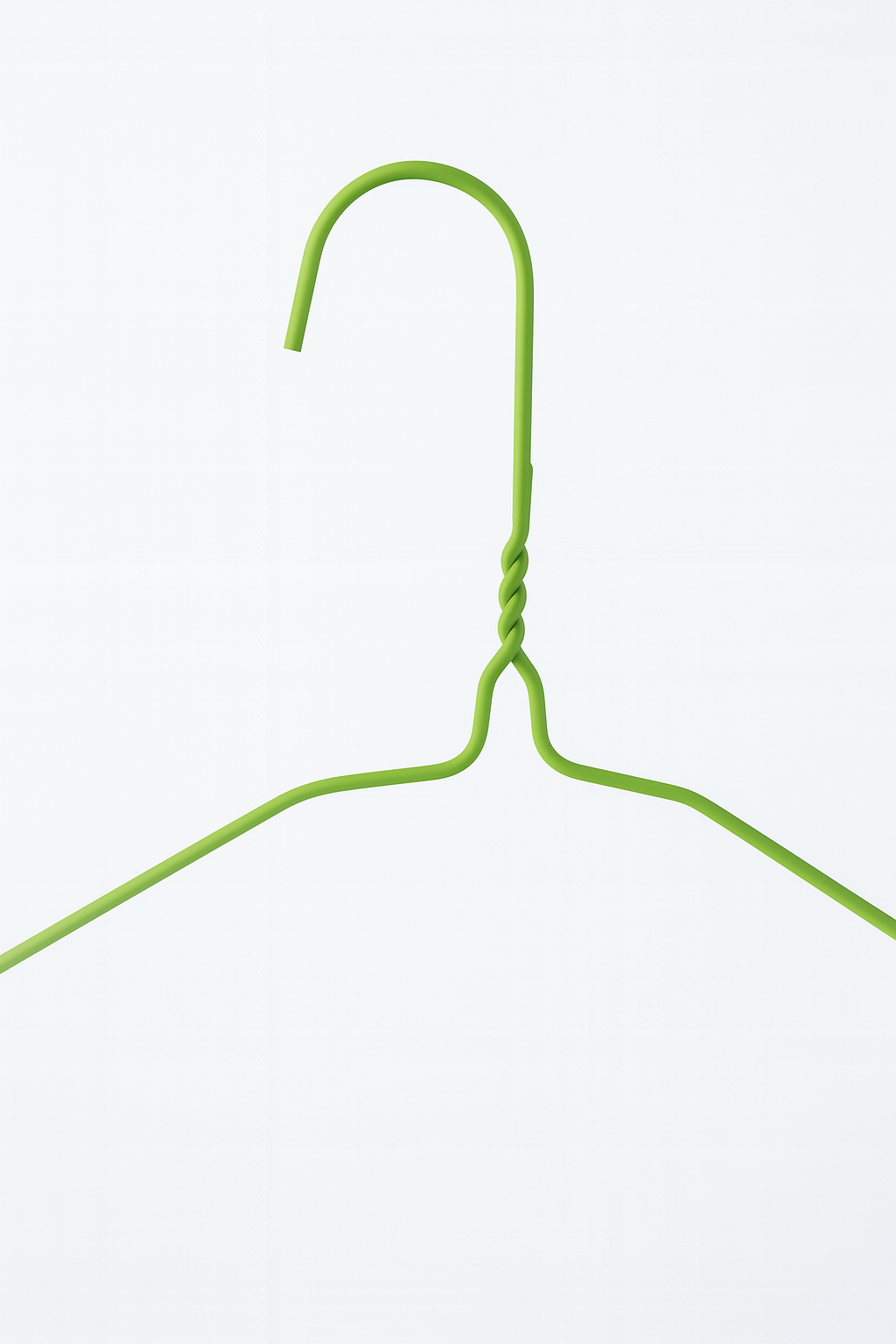 Green Metal Coat Hangers - Plain