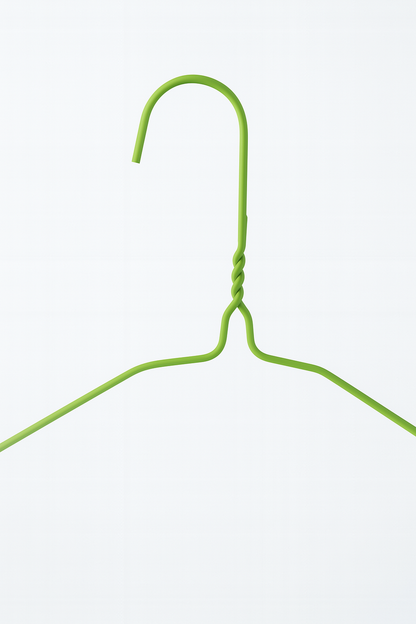 Green Metal Coat Hangers - Plain
