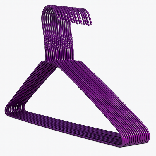 Purple Metal Coat Hangers - Plain