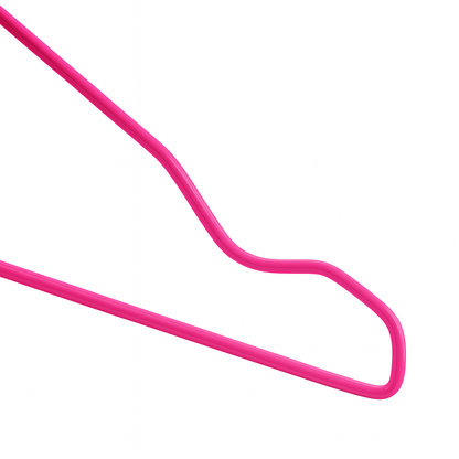 Pink Metal Coat Hangers - Notched