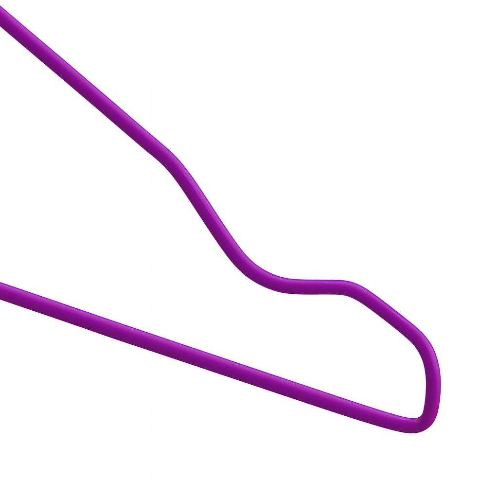 Purple Wire Coat Hangers - Notched