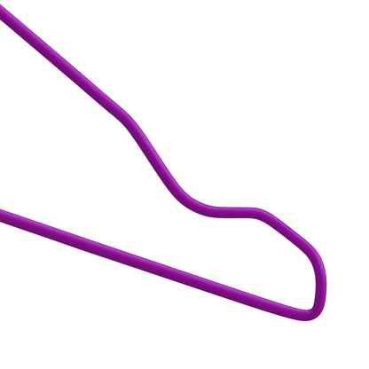 Purple Wire Coat Hangers - Notched