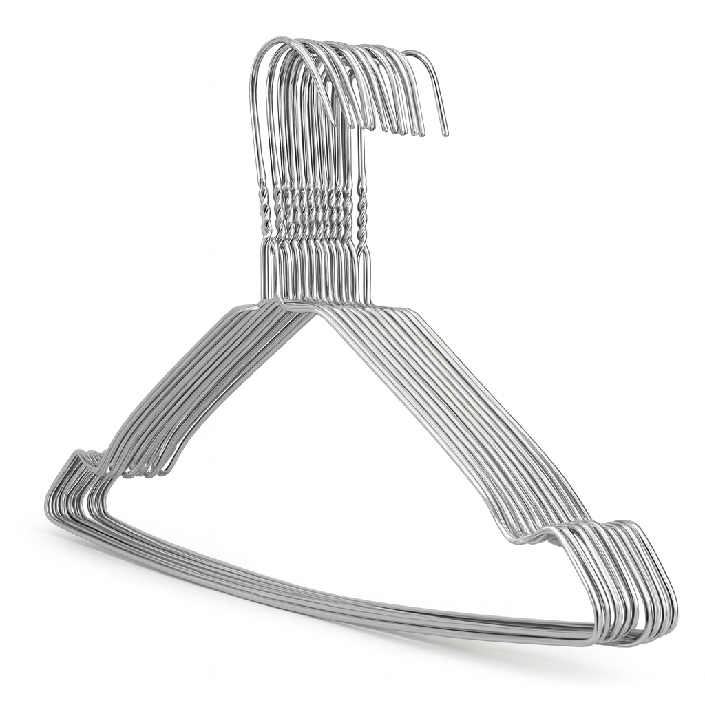 Galvanised Metal Coat Hangers - Notched