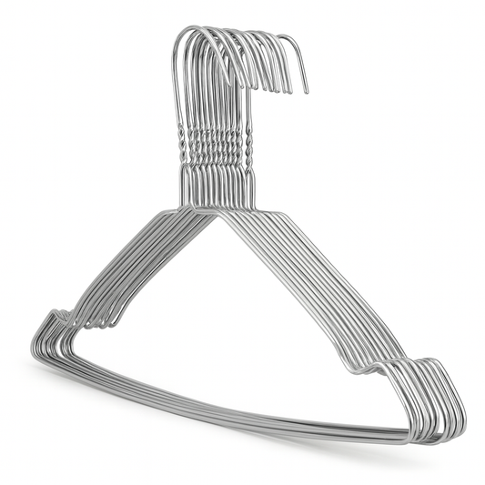Galvanised Metal Coat Hangers - Notched