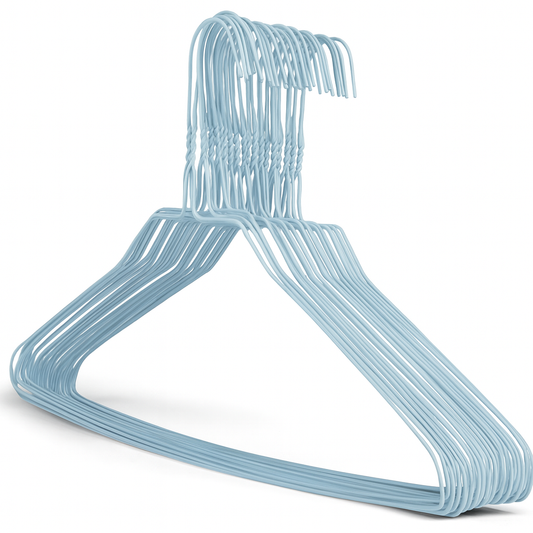 White Metal Shirt Hangers - 14.5G