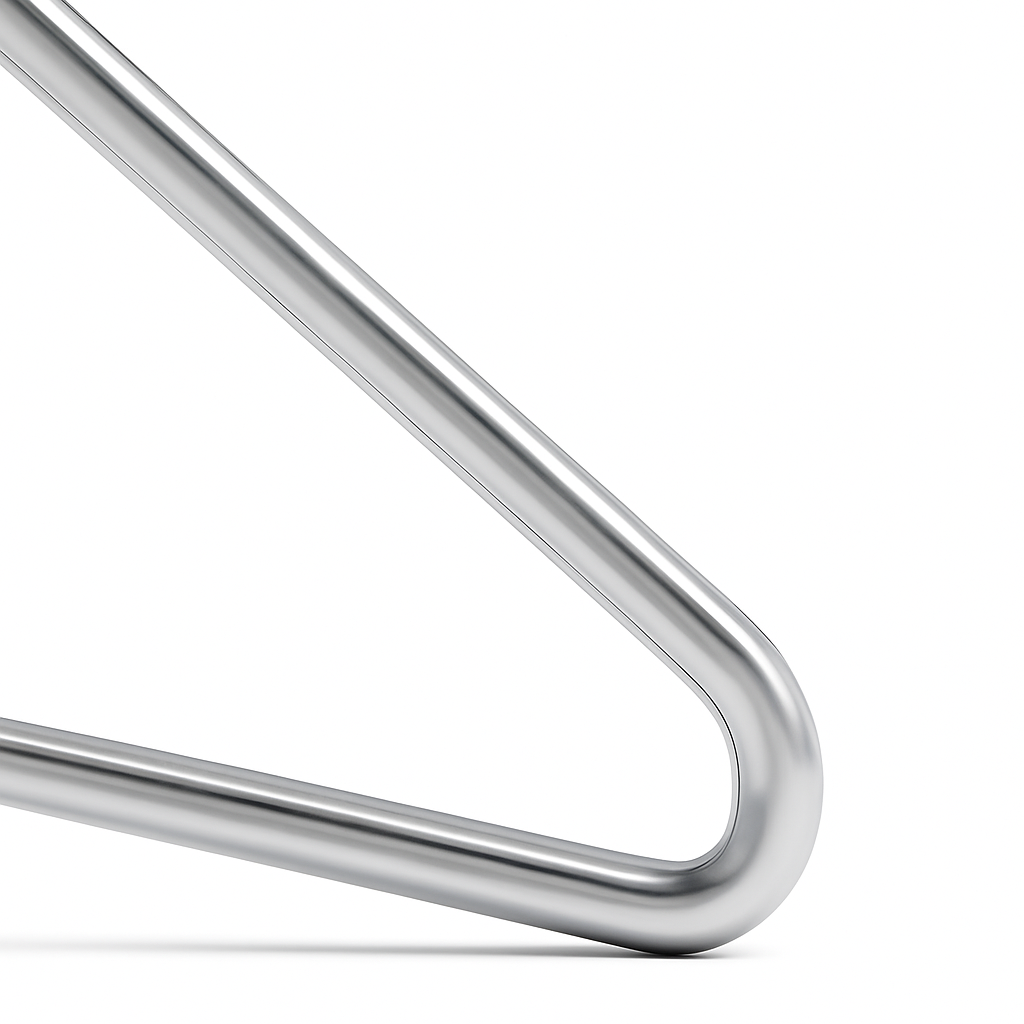 Premium Silver Metal Coat Hangers 10 Gauge - Plain