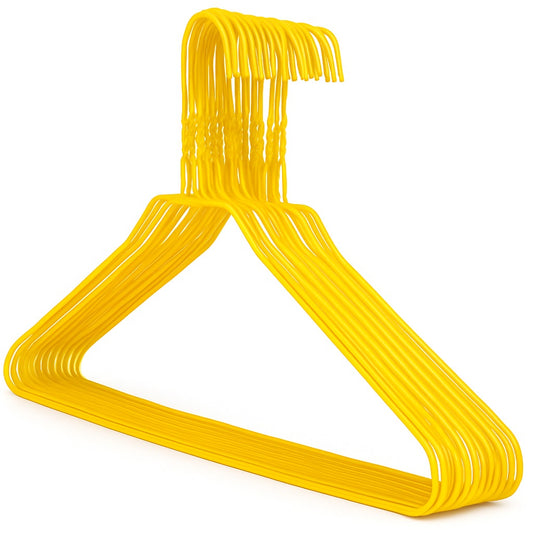 Yellow Metal Shirt Hangers - 14.5G