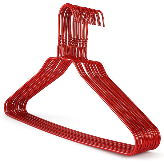 Red Metal Shirt Hangers - 14.5G