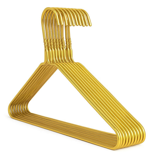 Premium Gold Metal Coat Hangers 10 Gauge - Plain