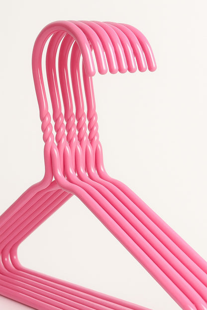 Premium Pink Metal Coat Hangers 10 Gauge - Plain