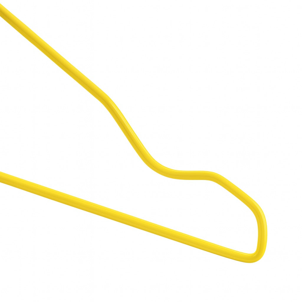 Premium Yellow  Metal Coat Hangers 10 Gauge - Notched