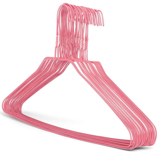 Pink Metal Shirt Hangers - 14.5G