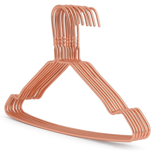 Premium Rose Gold  Metal Coat Hangers 10 Gauge - Notched