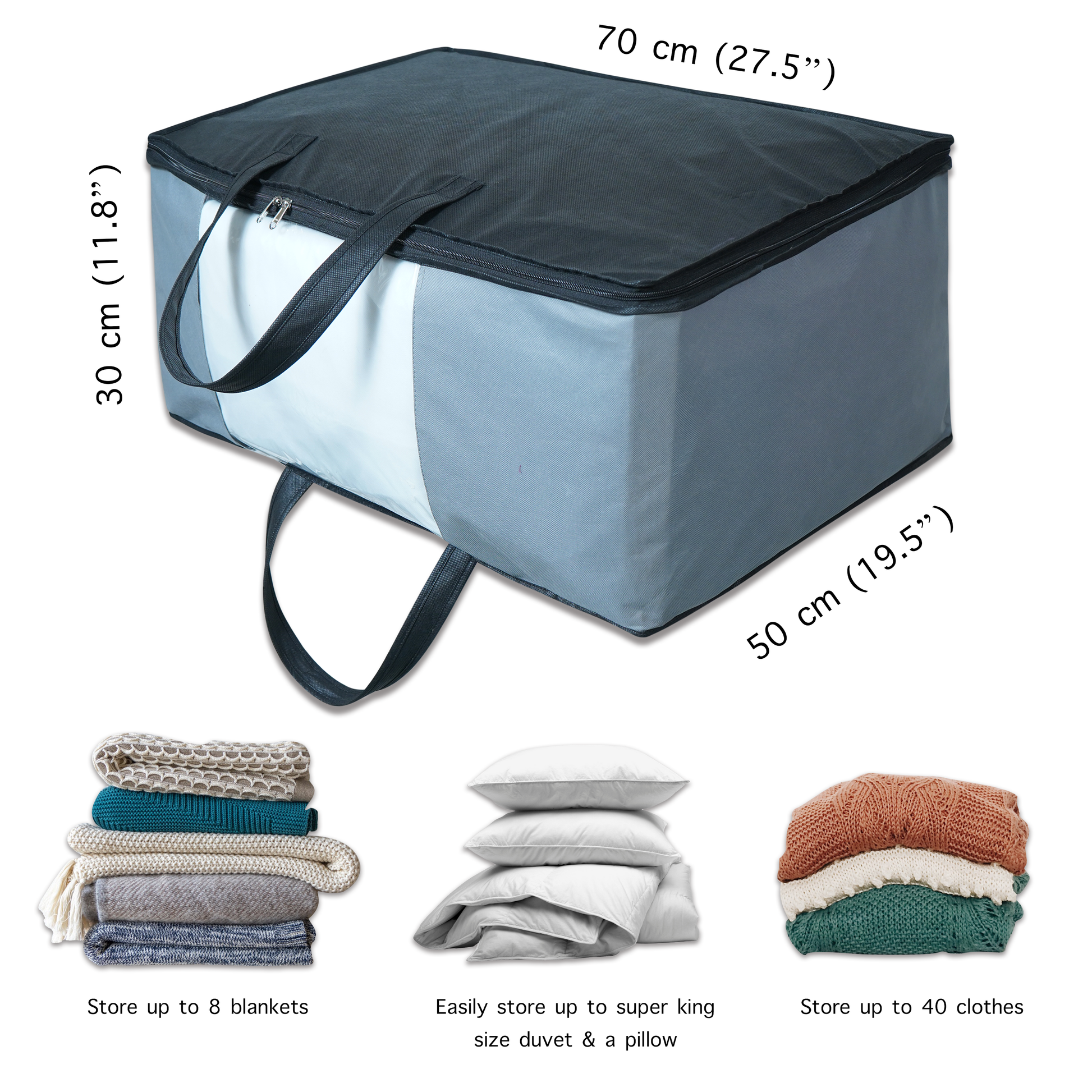 Under-Bed Duvet Storage bags Breathable & Eco-Friendly Storage