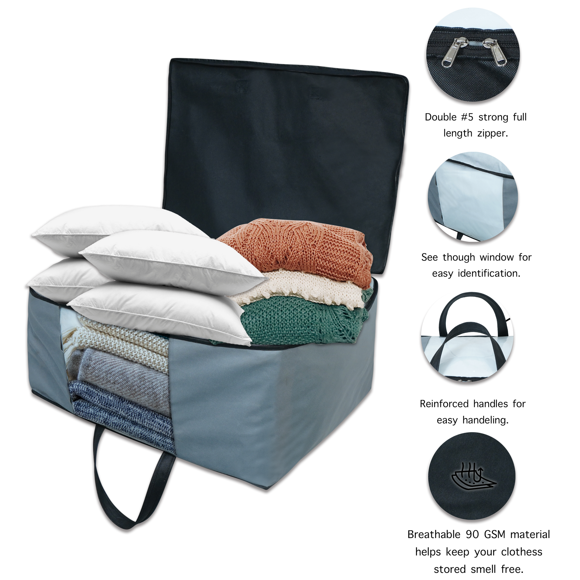 Under-Bed Duvet Storage bags Breathable & Eco-Friendly Storage