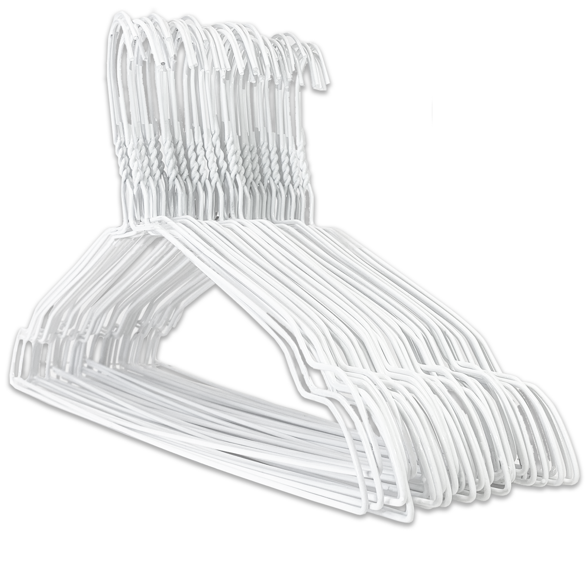 White Wire Coat Hangers  Space-Saving & Economical Clothes